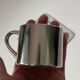 Stainless steel coffee cup set with saucer and spoon – Minimalist Nordic modern design