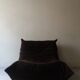 TOGO low chair in chocolate suede, Michel Ducaroy for Ligne Roset 1970