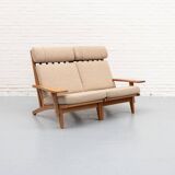 GE-375/2 Two-seater Sofa by Hans Wegner for Getama