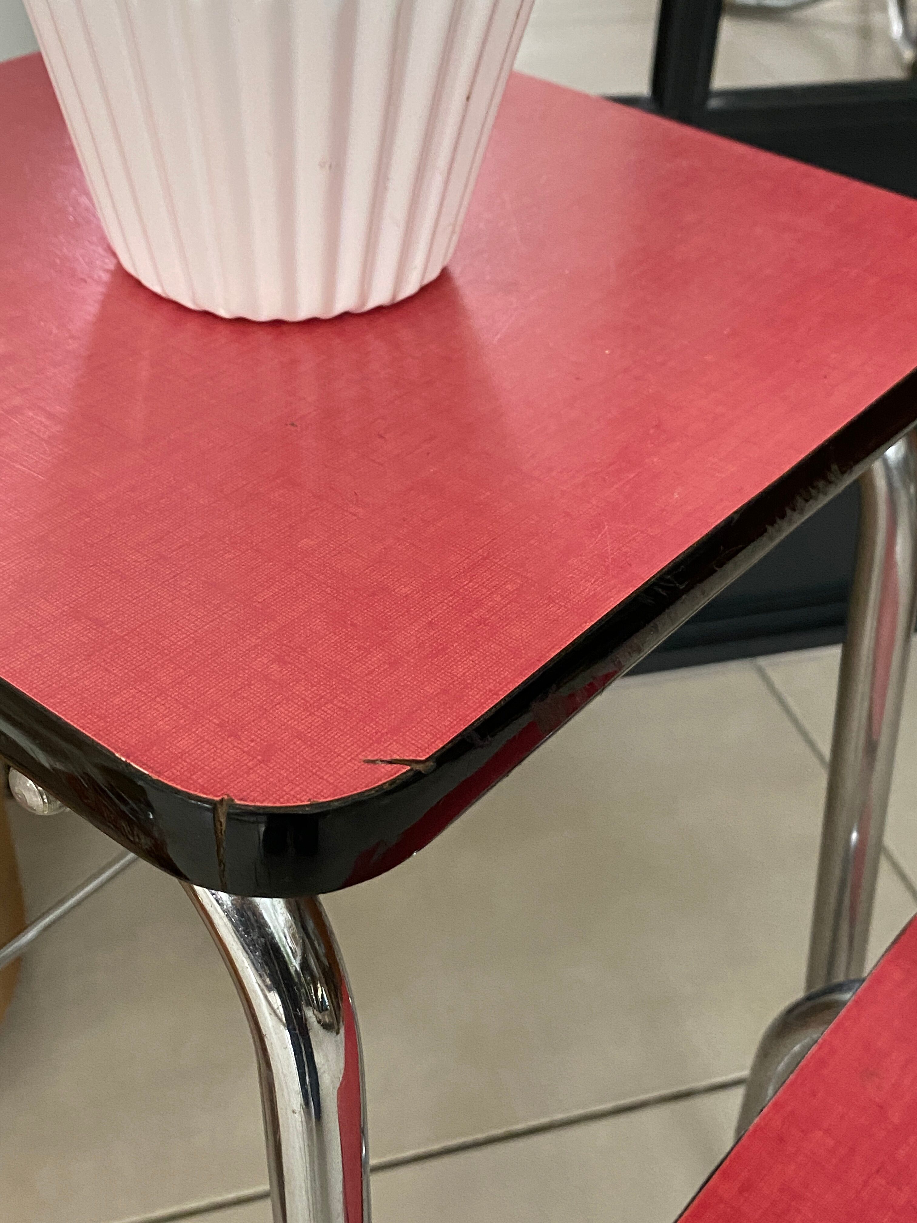 Stool stepladder formica vintage