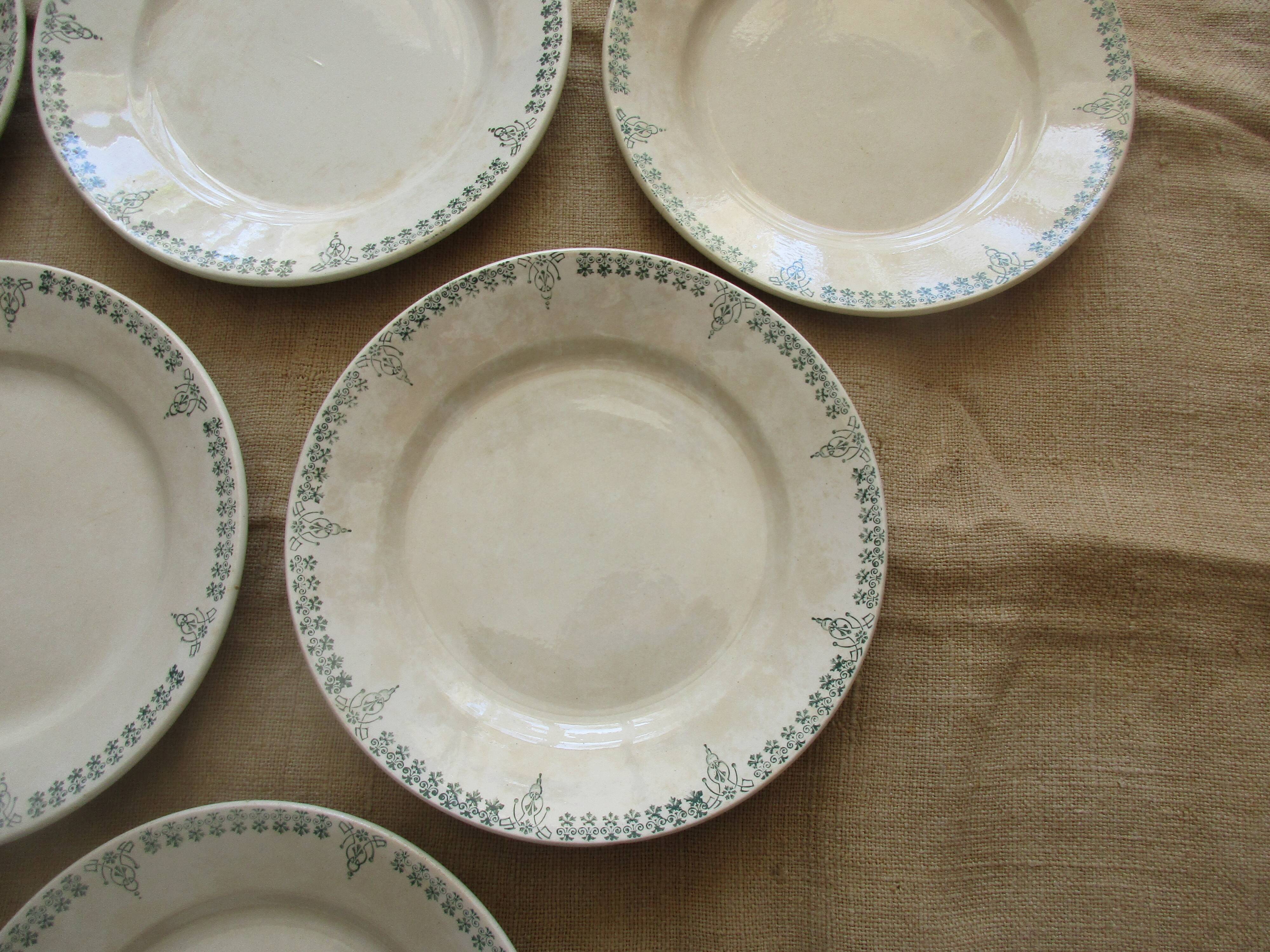 6 plates for castres faiencerie dessert