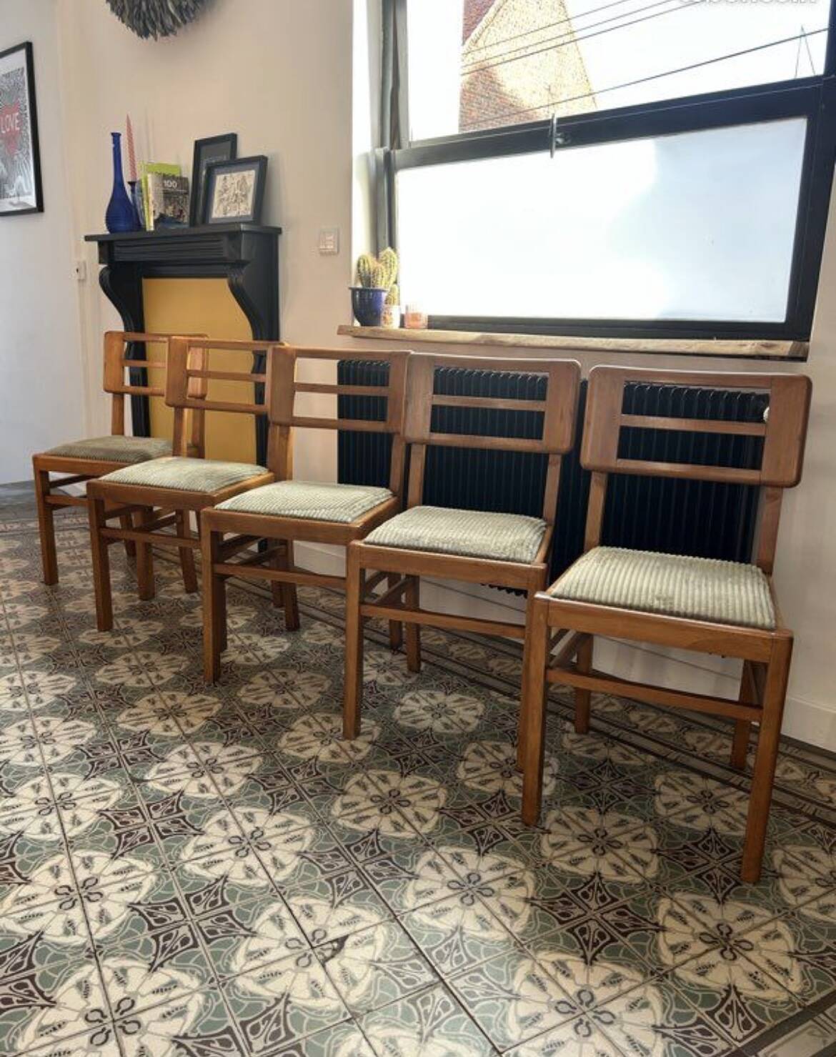 Set of 5 Pierre Cruège Chairs