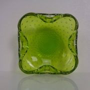 Green Sommerso Murano Glass Ashtray, Italy, 1960s