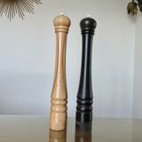 Salt and pepper mills " stoha design " germany, xxl, beech, 1980s