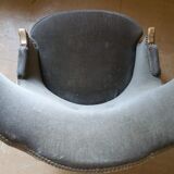 Pair of sculptural Bergère barrel armchairs