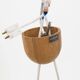 Uno & Östen Kristiansson suspended lamp Oak and glass Luxus Vittsjö Sweden 1960