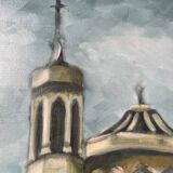 Oil painting on canvas Fourvière basilica