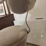 Space Age stool reupholstered, 70s-80s.