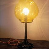Lampe floral fer forgé 1940