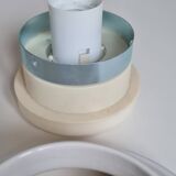 Opaline glass and ceramic wall light
