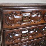 Antique Carved Walnut Chest of Drawers, 17th Century
