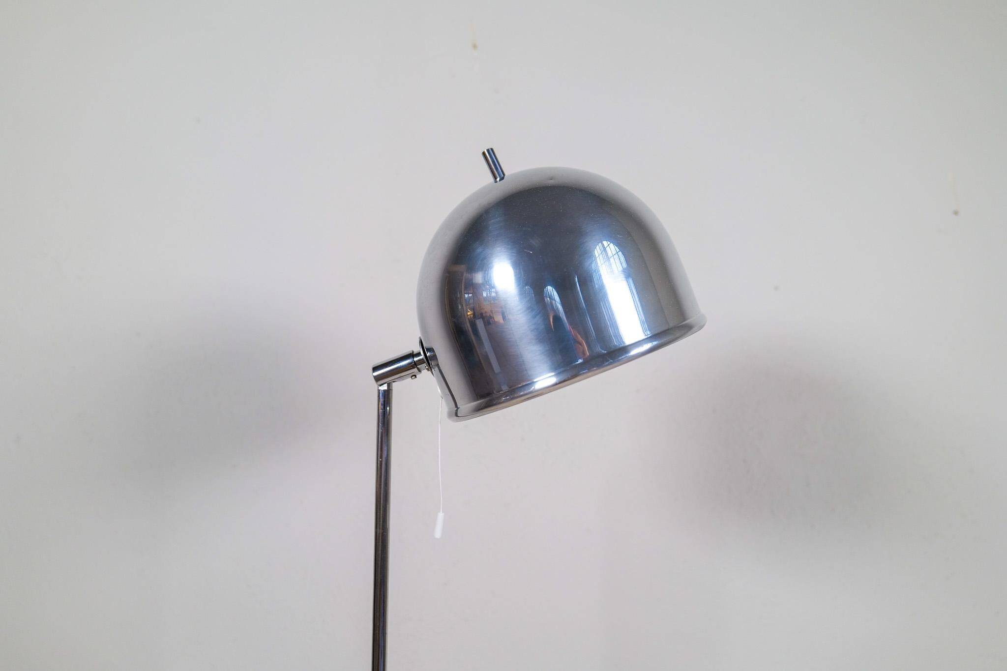 Mid-century modern floor lamp in chrome, model G-075 by Bergboms, Sweden, 1960s.