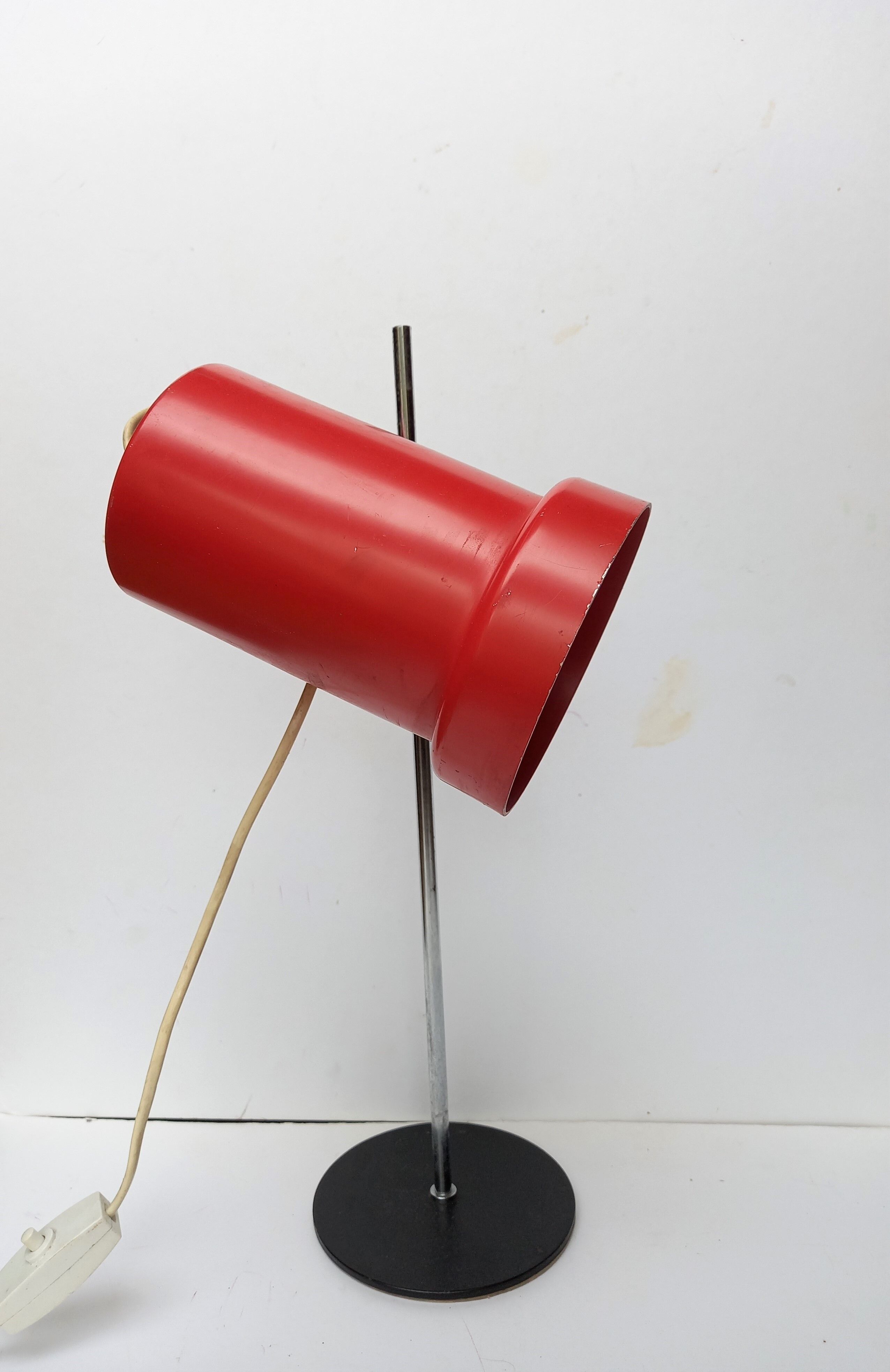Vintage adjustable desk lamp red