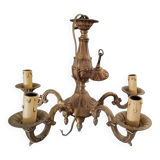 Brass chandelier