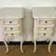 Pair of antique Louis XV style bedside tables, 3 drawers