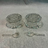 Crystal and silver-plated salt and pepper set