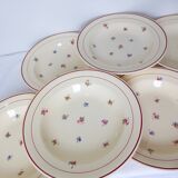 Set of 6 vintage porcelain soup plates from Salins 2103127