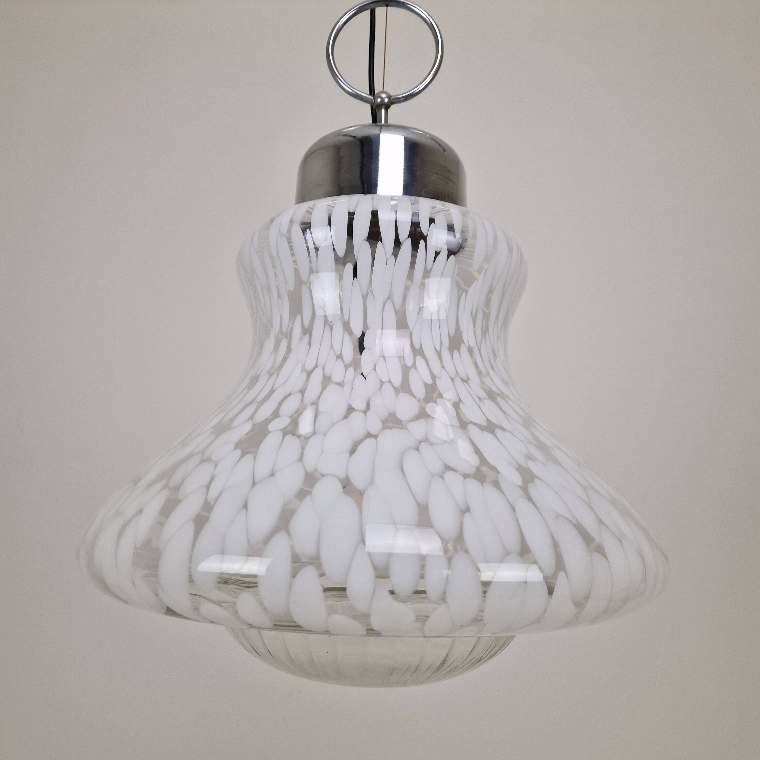 Large Murano Glass Pendant Light by Carlo Nason for Mazzega – Italy 1970's