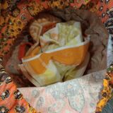 Travailleuse rotin vintage