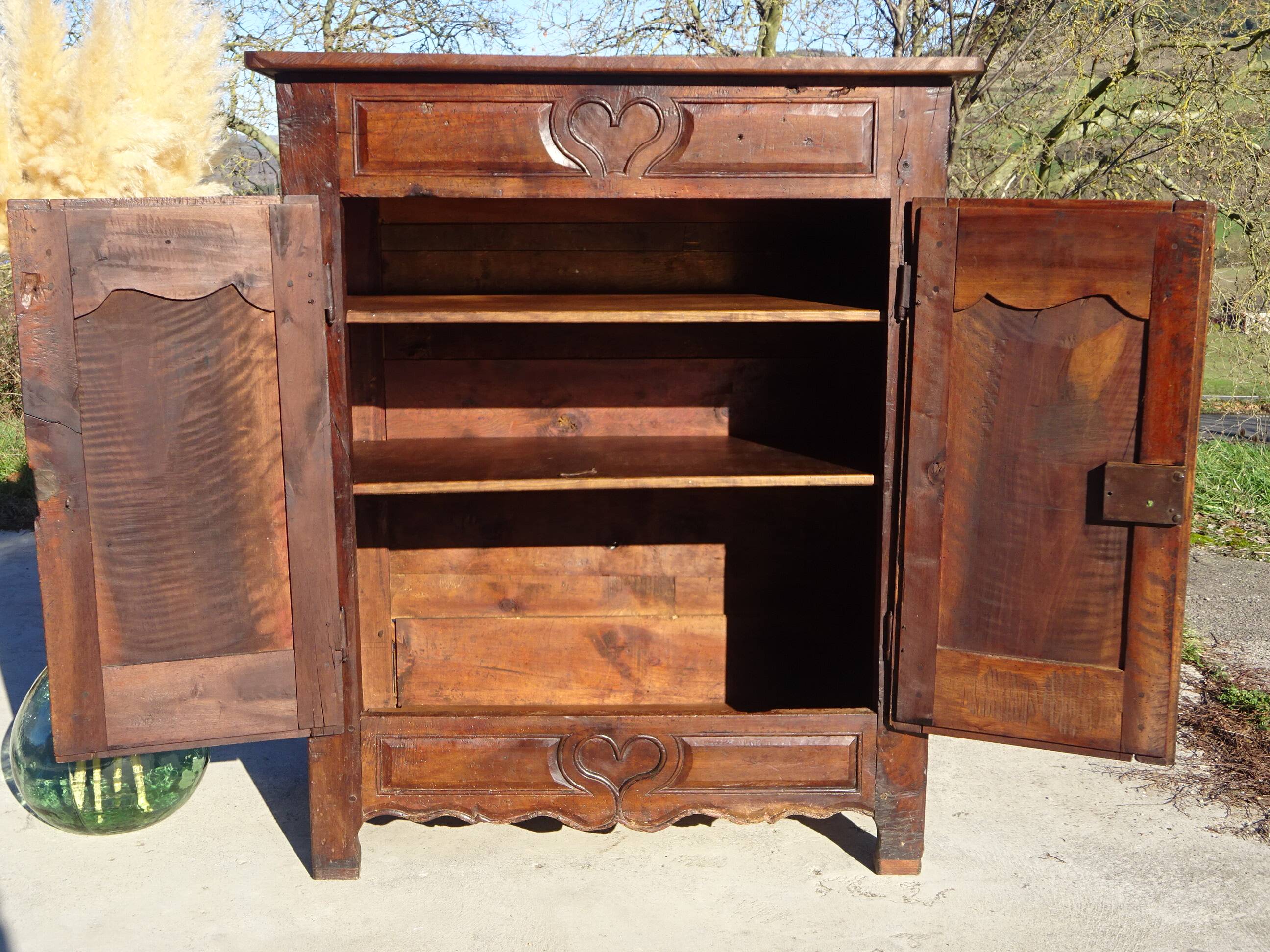 Antique walnut wedding sideboard