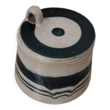Pot en céramique vert et beige