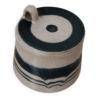 Pot en céramique vert et beige