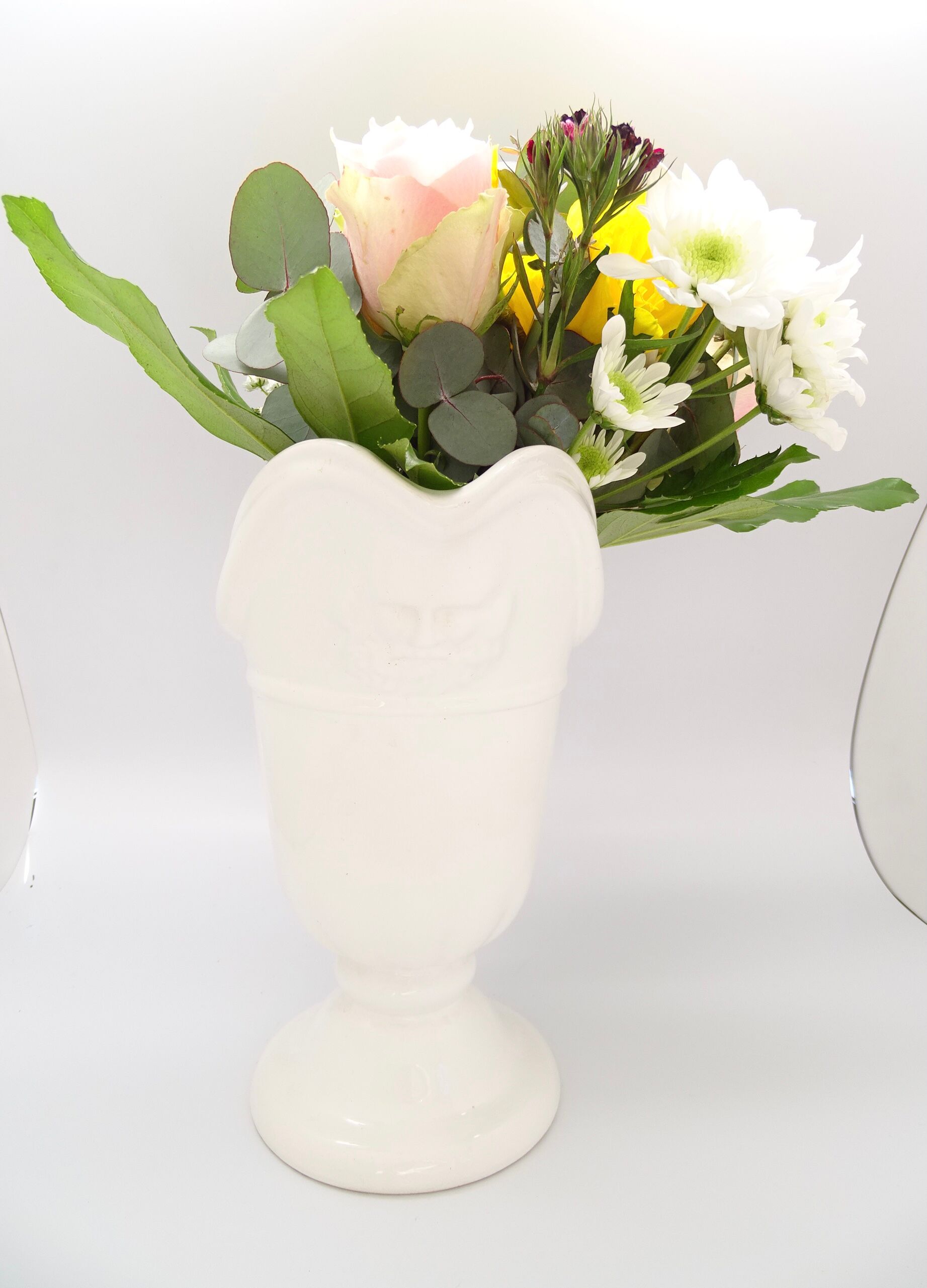 White ceramic vase