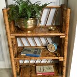 Vintage bamboo shelf 80cm