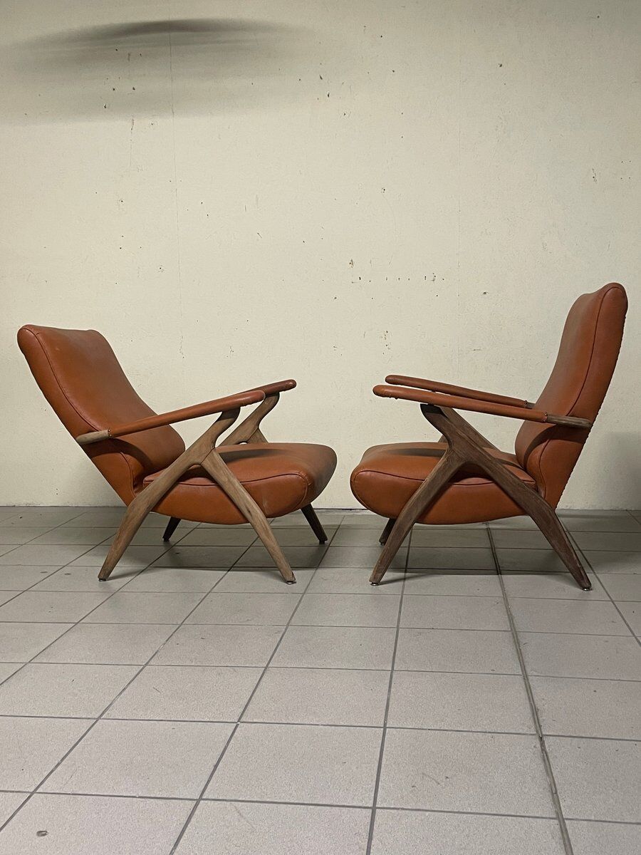 Poltrone in stile di Antonio Gorgone, anni '50, set di 2