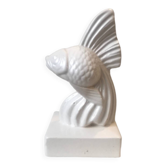 Sculpture poisson en céramique