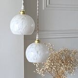 Clichy white glass cascade pendant light