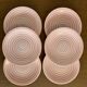 Longchamp pink marbled ceramic plate set - vintage plate