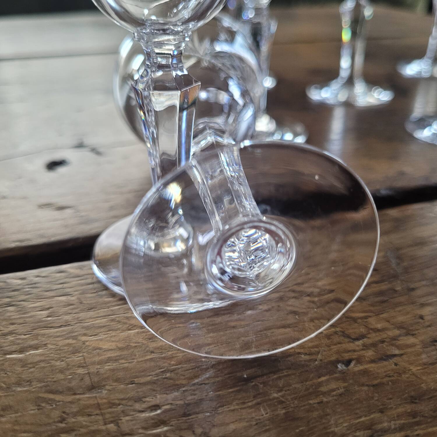 12 antique cut glass glasses – classic style – 50s/60s