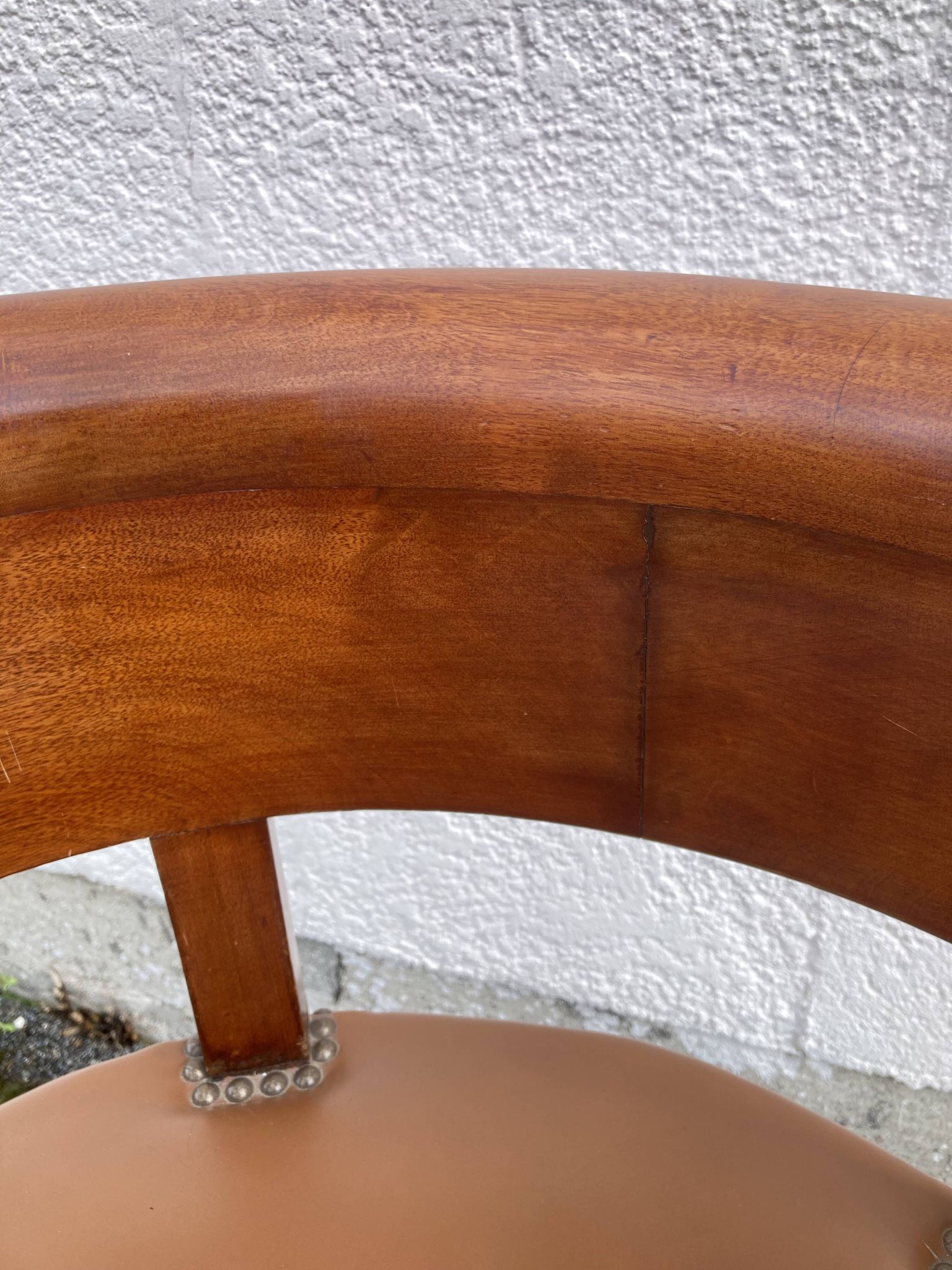 19th-century mahogany office chair