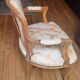 Fauteuil style Louis XV  tissu  original