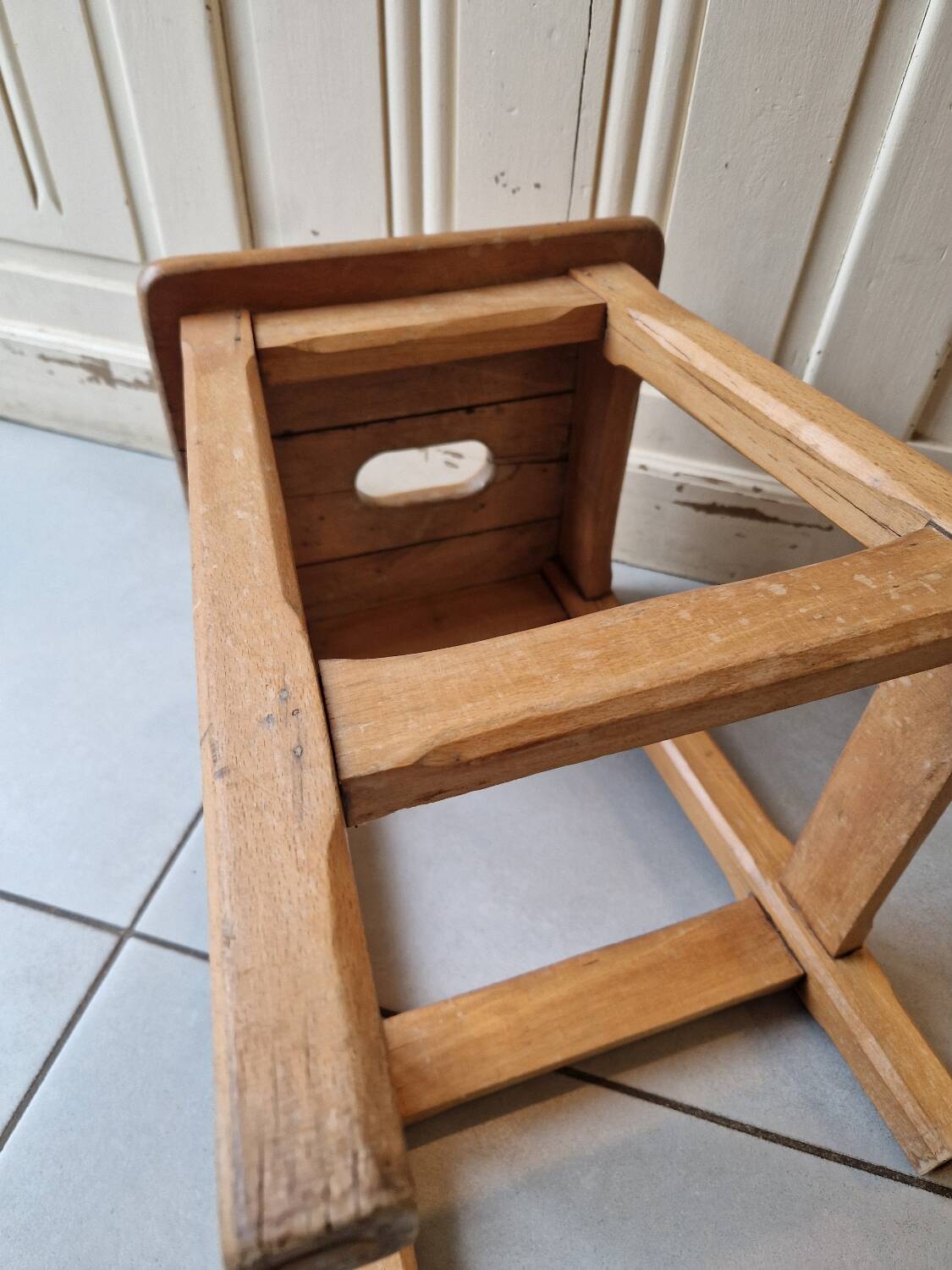 Antique vintage workshop stool