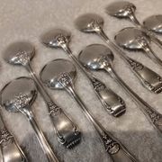 12 silver-plated ice cream scoops, goldsmith Boulenger Regence Berry