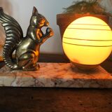 Art Deco marble and regulating lamp