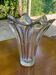 Vase sculptural centre de table en cristal étiré des années 60