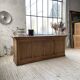 2m pine counter or central island with storage