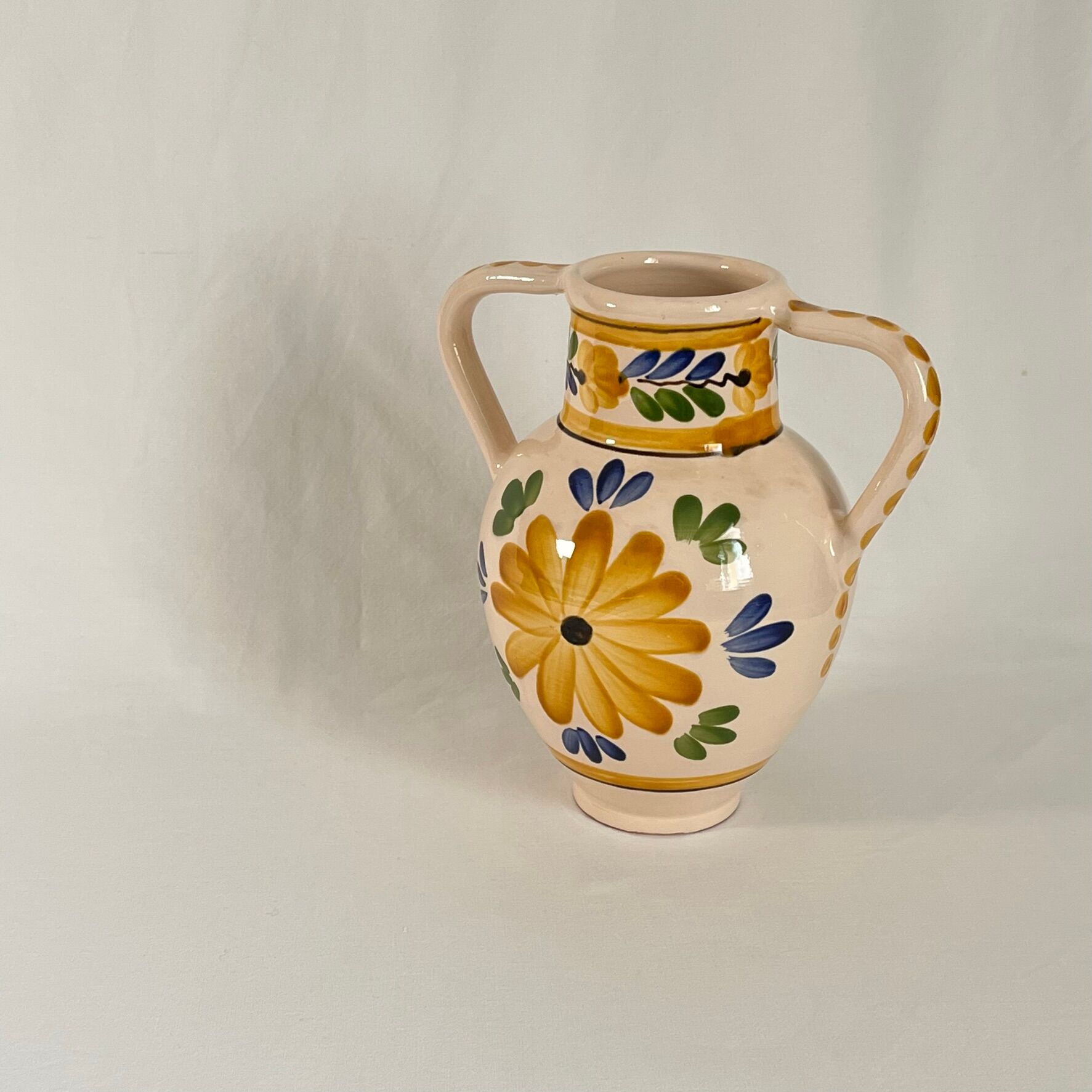 Vase amphora ceramic decoration flowers