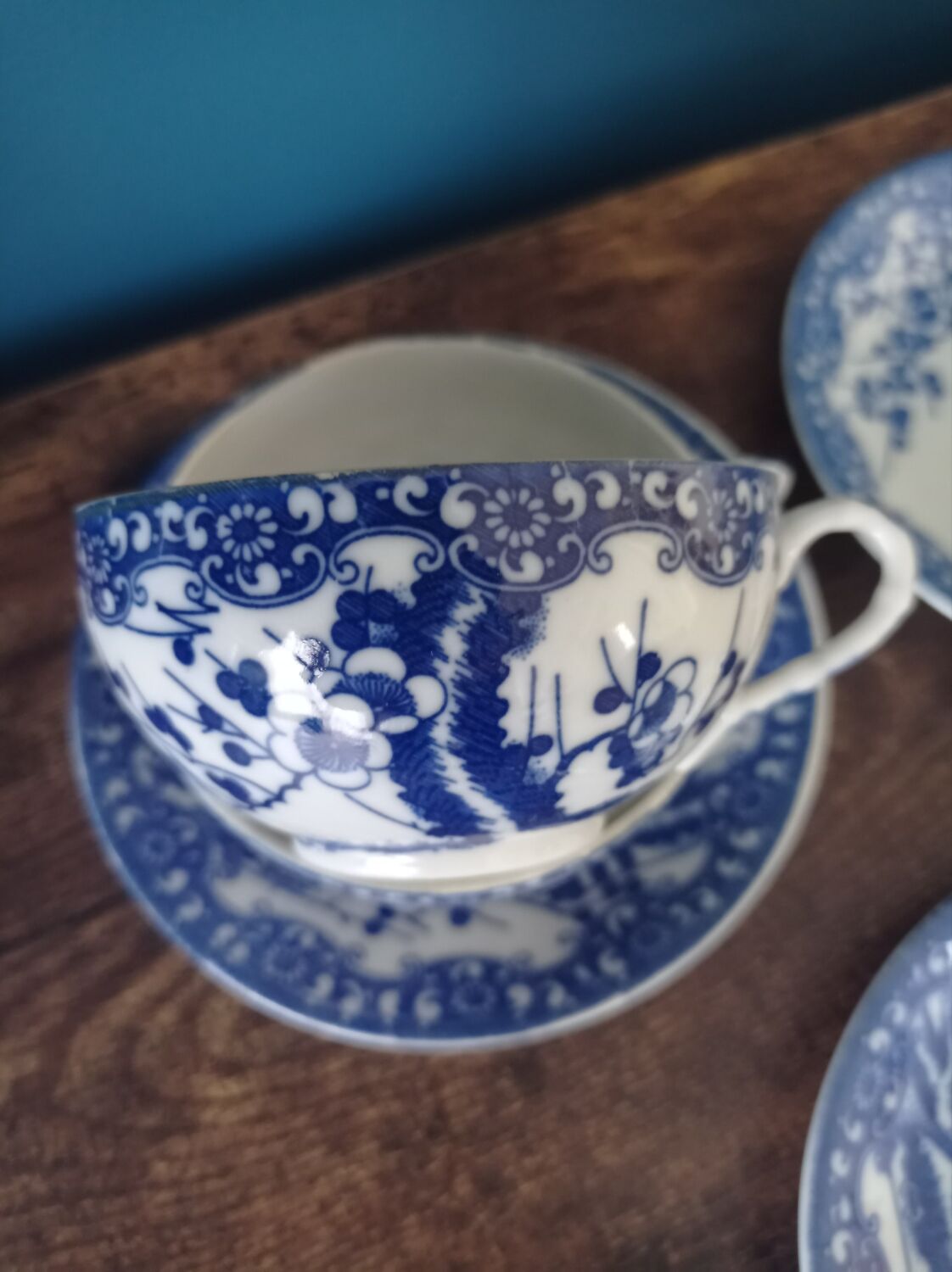 Fine porcelain tea cups from Japan