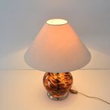 Vintage Art Deco blown glass and porcelain ball lamp (Numbered)