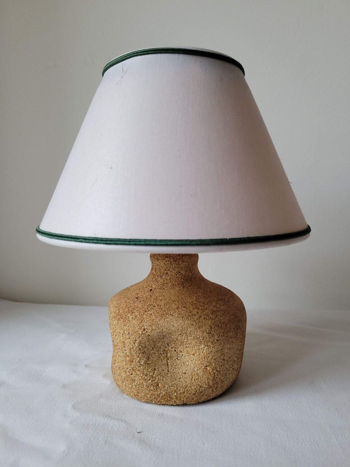 Reconstituted stone bedside lamp