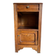 Vintage wooden nightstands/bedside tables carved with art deco motifs