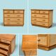 Commode vintage en rotin et osier tressé  1970