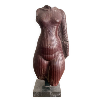 Sculpture Statue Moulage Musée Louvre Torse Féminin Identifié Néfertiti