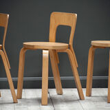 A set of four original model 65 chairs by Alvar Aalto for Artek