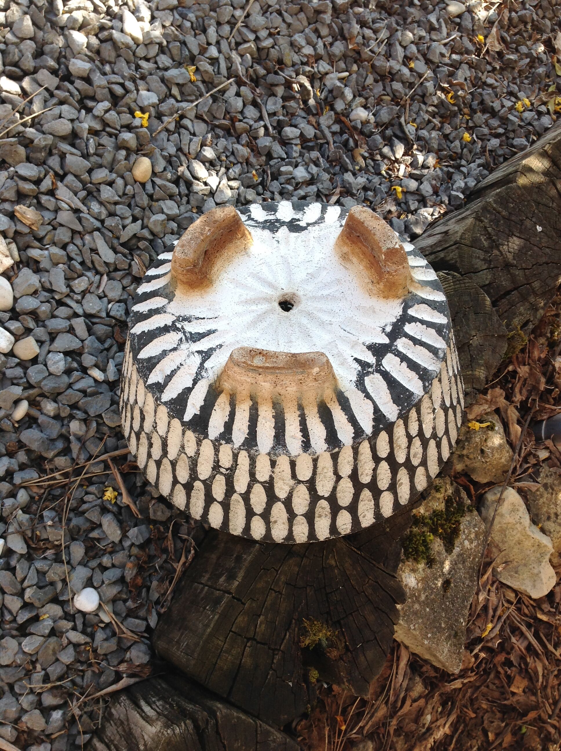 Structured concrete planter 60s-70s