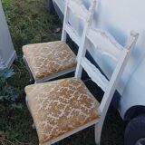 2 chairs padded and patinated
